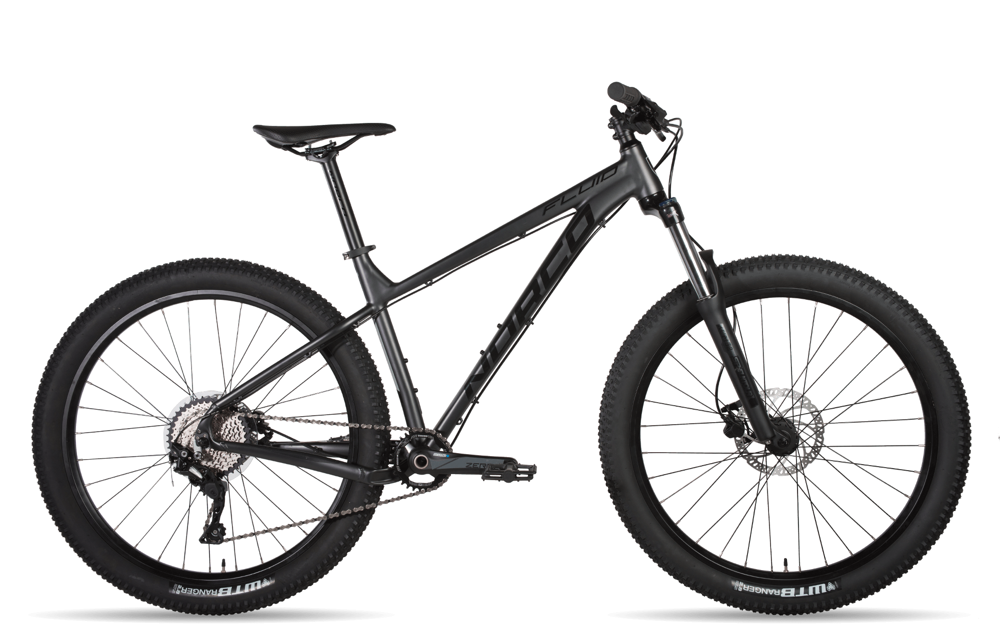norco fluid black hardtail bike